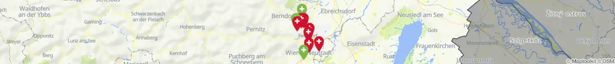 Kartenansicht für Apotheken-Notdienste in der Nähe von Felixdorf (Wiener Neustadt (Land), Niederösterreich)